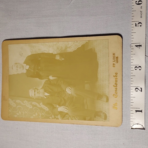 Antique Cabinet Card Photos Ed Gayne Montreal Coulombe Photos St Leon Quebec - Picture 3 of 8